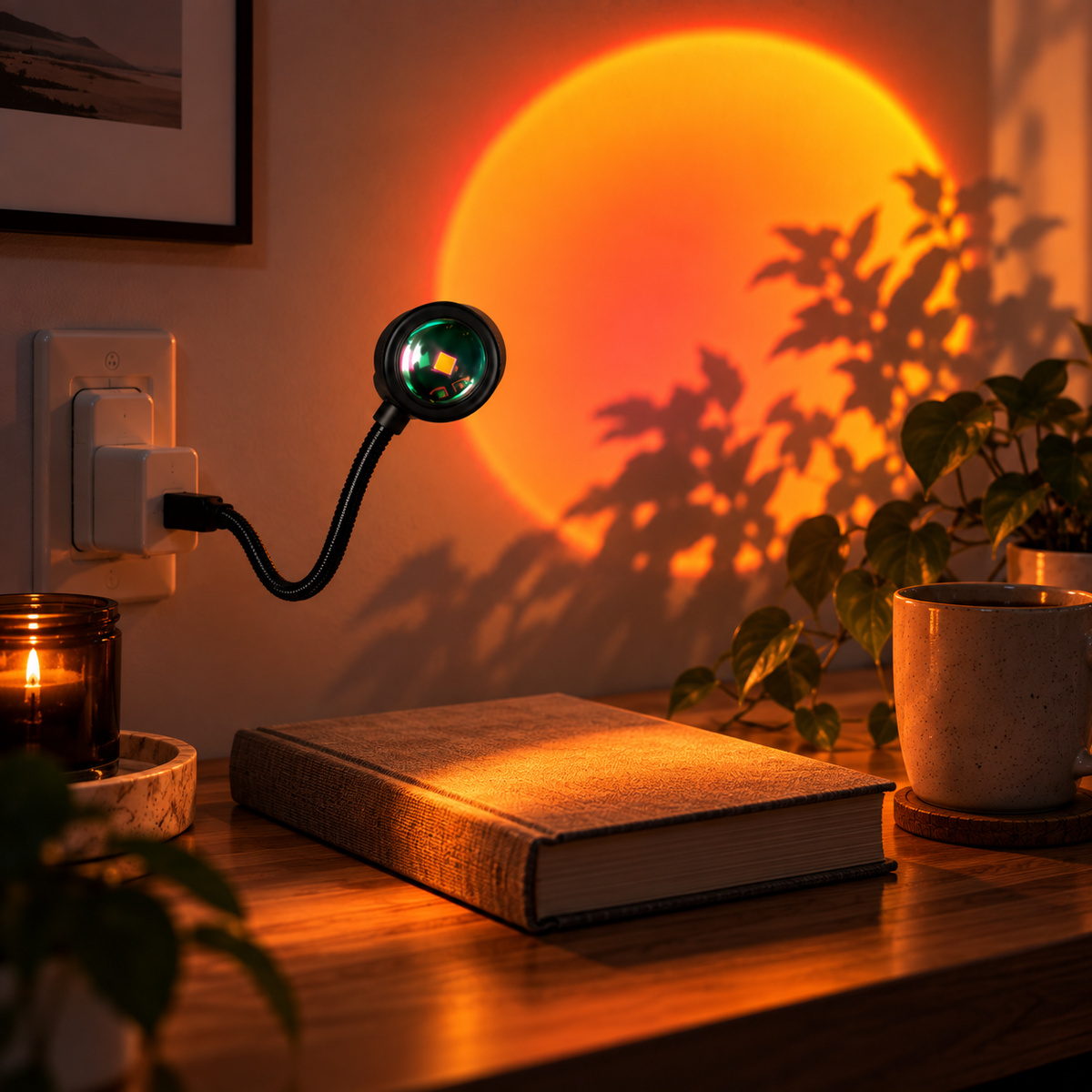 Sunset Projection Lamp - USB Multi-Angle Ambient Night Light