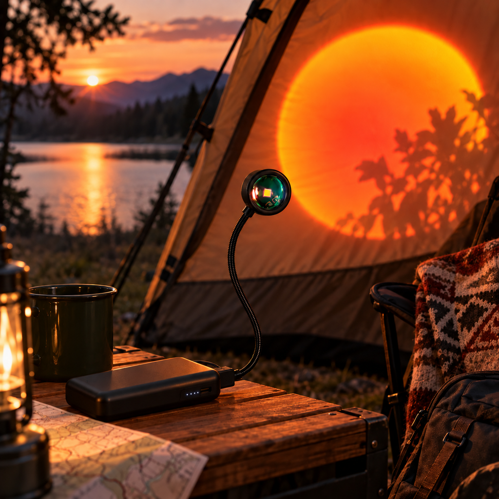 Sunset Projection Lamp - USB Multi-Angle Ambient Night Light